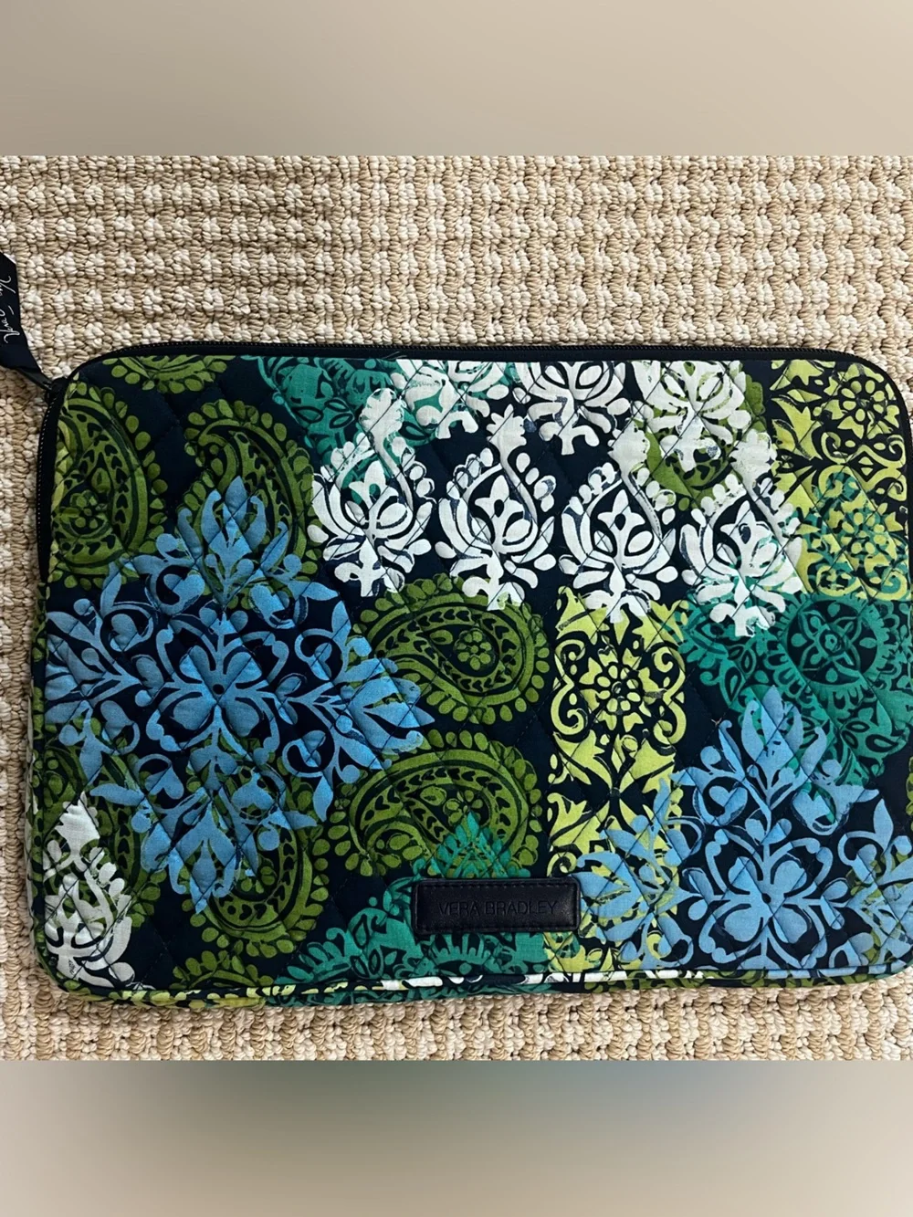 Vera Bradley *Retired* Caribbean Sea Pattern 14” Laptop / Tablet Quilted Case